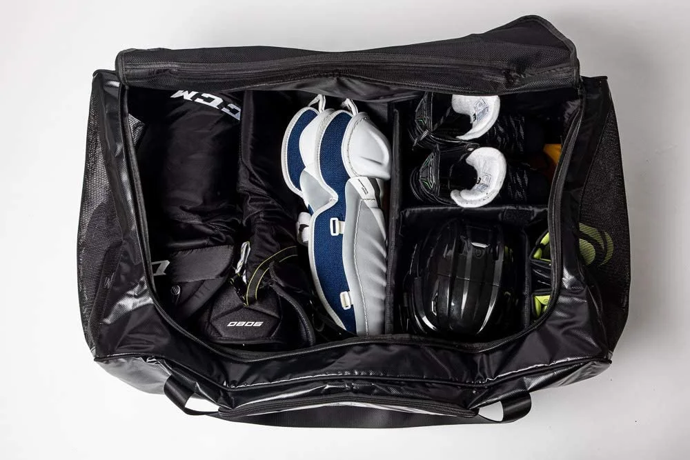 Тянущиеся ручки для больших нагрузок сумка хоккея на колесах вращающегося