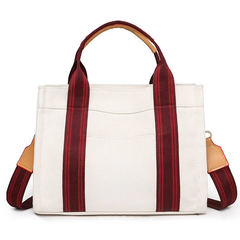High Quality Canvas Bag Multi Pocket Canvas Tote Shoulder