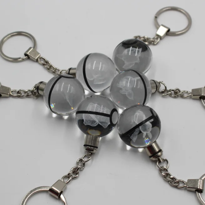 30mmエレガントなアルセウスガラスポケボールキーホルダーギフトお土産