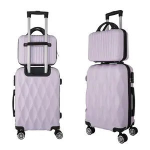 Portable 20-Inch ABS Lightweight Travel Trolley Case Waterproof Boarding Luggage Bag 14-Inch Handbag Sub-Mother Box Design Gift