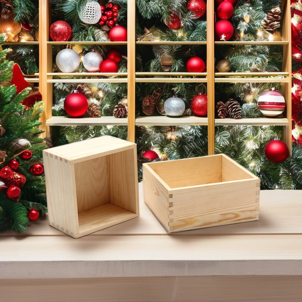 Wood Products Manufacturing Customized Handmade Cheap Unfinished Wooden Box Small Wood Box for DIY Home Storage
