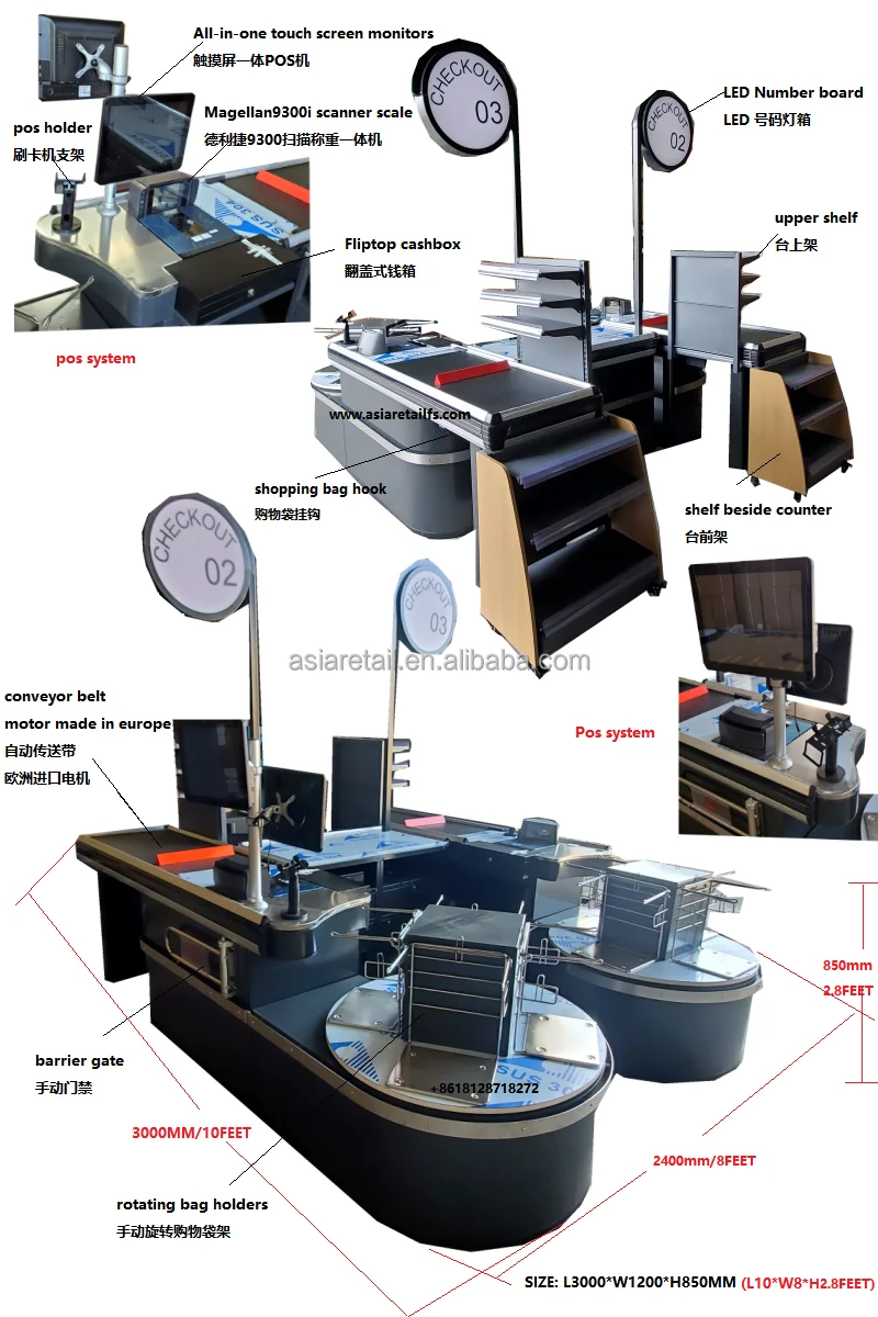 Cash Register with DATALOGIC Magellan 9300i Scanner Scale for ...
