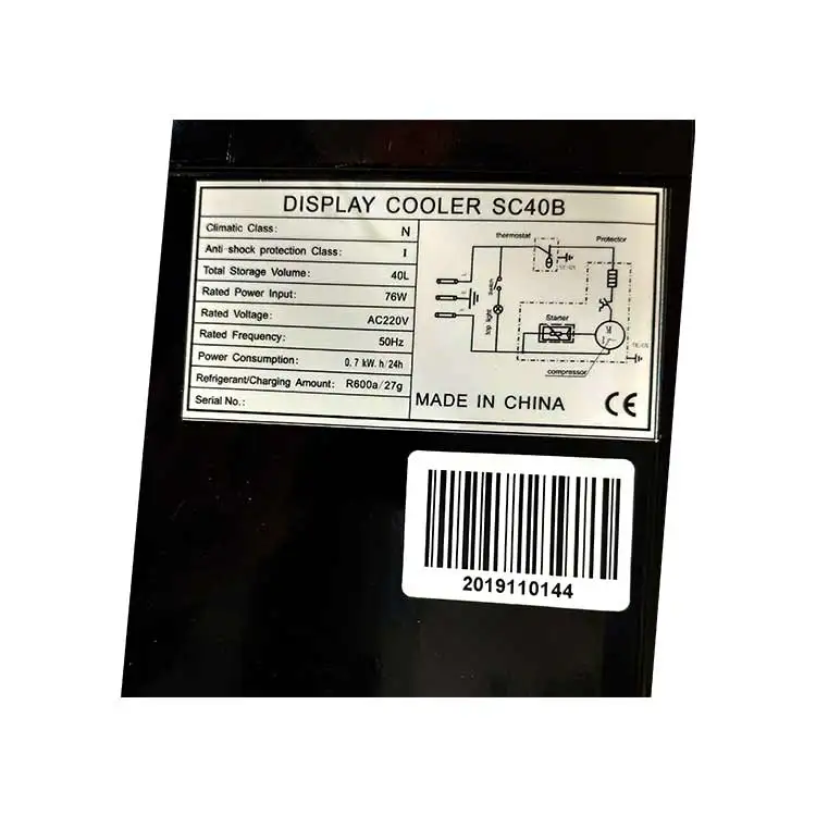 Meisda 2023 SC40B New 40L Factory Price Small Display Refrigerator With Lock and Key