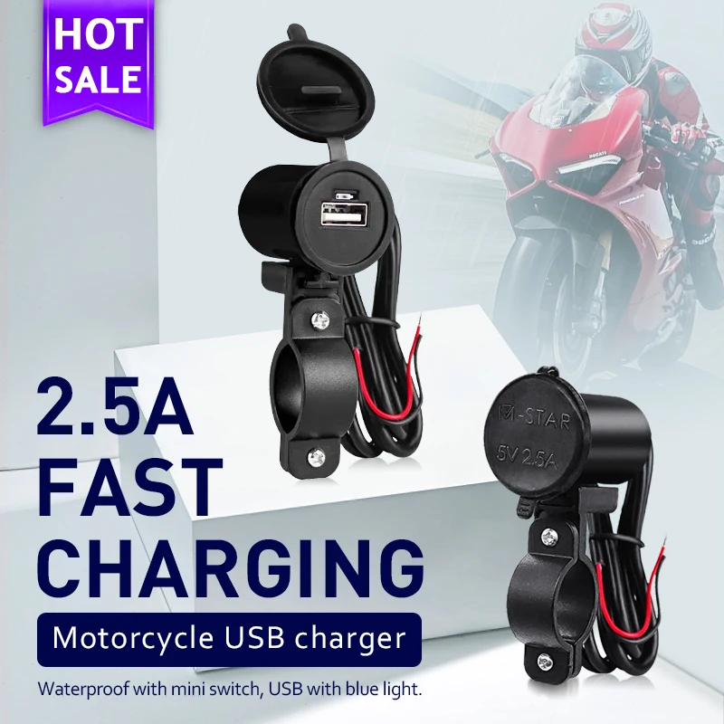 Оптовая продажа высокое качество полезный Удобный 12v usb мотоцикл зарядное