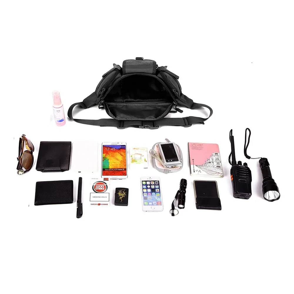 FREE SAMPLE Assault Bag Practical Multifunctional Waist Hip Bag Black