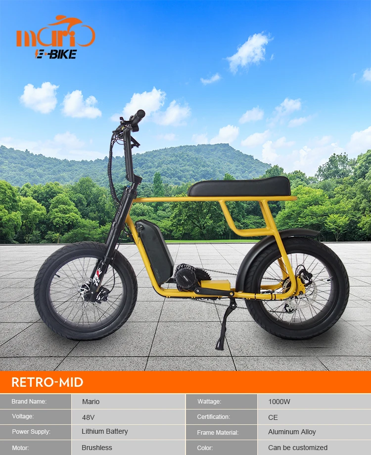 Top Seller Mario BBSHD 48v 1000w Bafang Mid Motor Ebike for lover