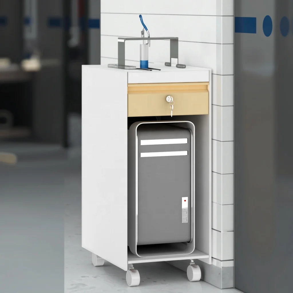Durable 400mm Modern Dental Cabinet Hospital School Bedroom Stainless Steel Secure Locking Mechanism Ventilation System Workshop 6