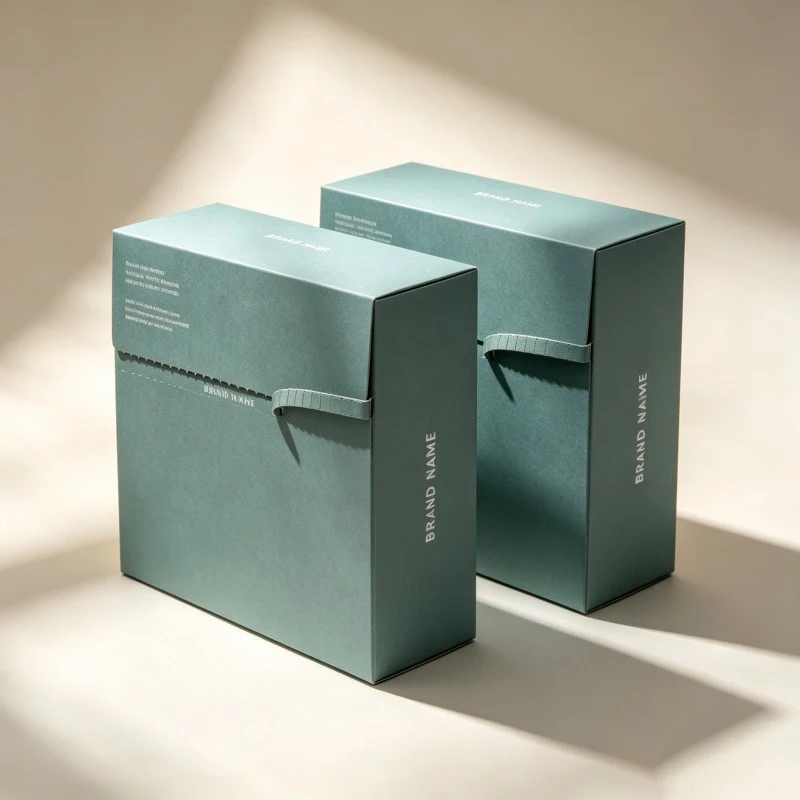 Eco-Friendly Recyclable Corrugated Kraft Paper Square Aircraft Boxes Gravure Printed Tear Strip Zipper Flat Logo Cosmetic Ship
