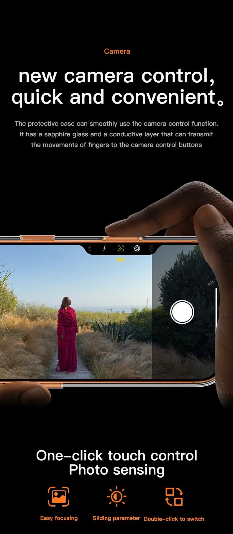 product laudtec ai magnetic transparent phone case with camera control function for iphone 17 series-3