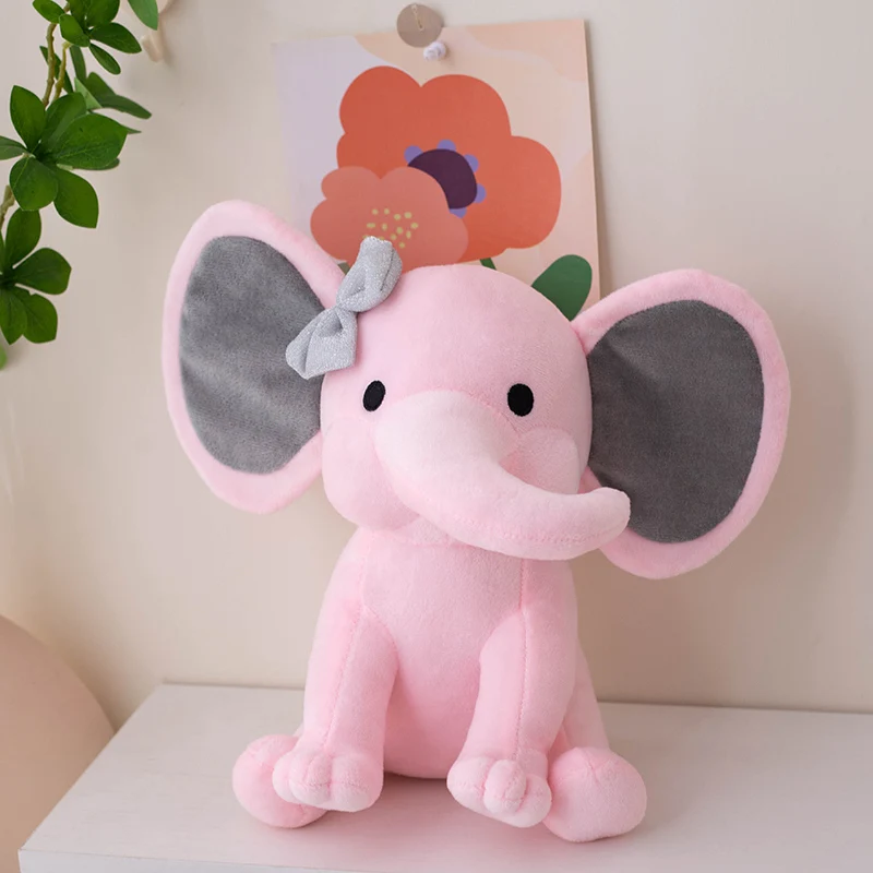 Elephant Plush Elefante Rosa Peluche Bonito Bebé Calma Elefante