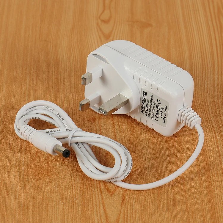 12V1A uk адаптер питания 12 В соответствии с 303 контроль переключатель Белый 5В 9В 12В 24V0.5A 1A 2A переходник белого