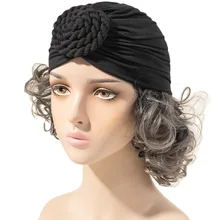 Wholesale Braided Twisted Baby Girl Turban Cap Cotton Hats Headband Bonnets With Head Wrap For Kids