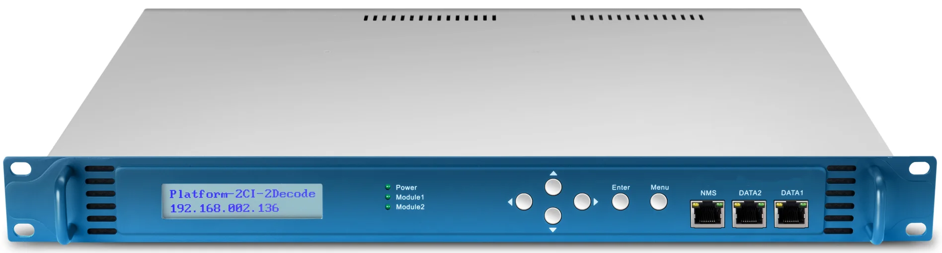 DVBS2 Satellite 2 in 1 IRD Decoder with H.265 MPEG2 Dual Gigabit Ethernet IP Output