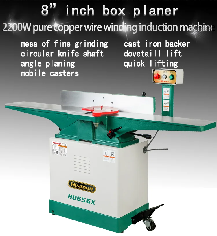 Hisnnen H0656x 8inch 2200w Woodworking Jointer Planer Machine Electric