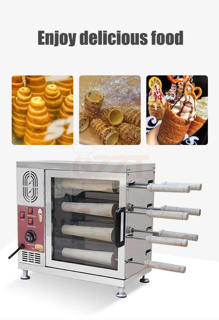 Chimney Cake Bakery Kurtos Kalacs Trdelnik Cafe Shop Baking Machine For