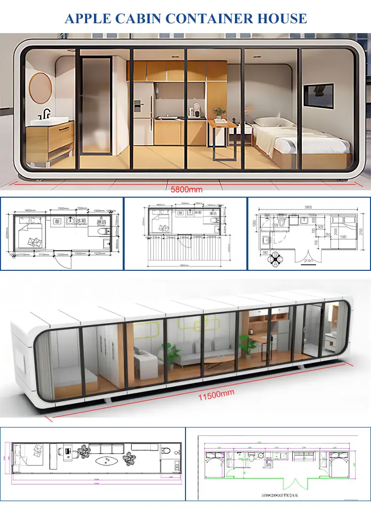 China 2024 New Tiny Apple Capsule Mobile Home - Perfect for Hotels & B&bs