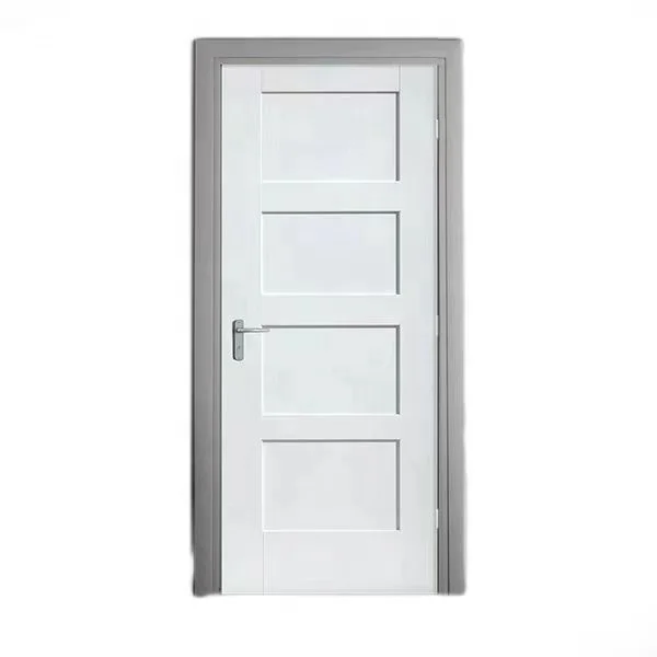 Minglei China Manufacturer MDF Wooden Door with Groove Design White Primed Shaker Doors