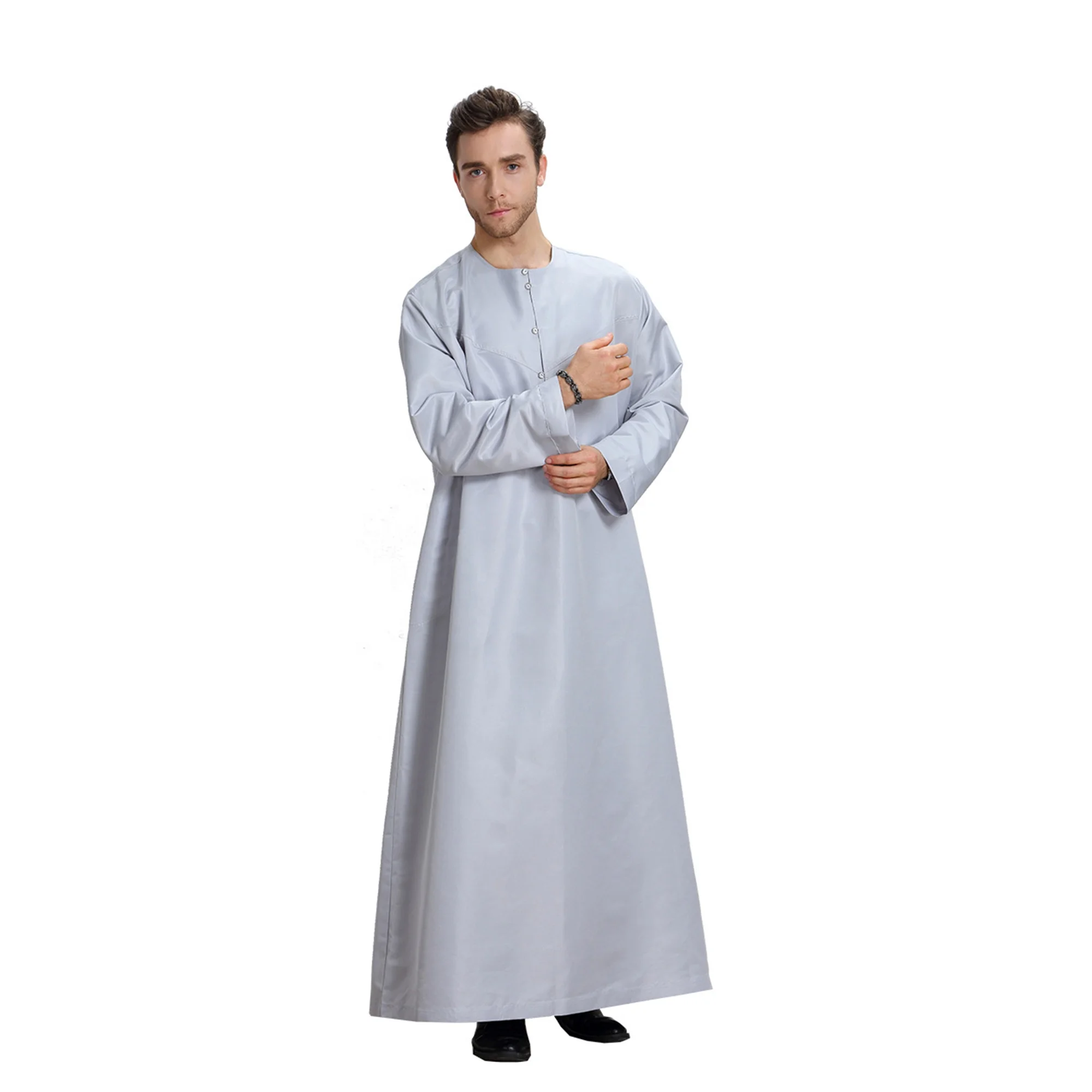 Mens Thobe Jubba Mens Omani White Arab Robe dishdash Islamic Clothing Ramadan 