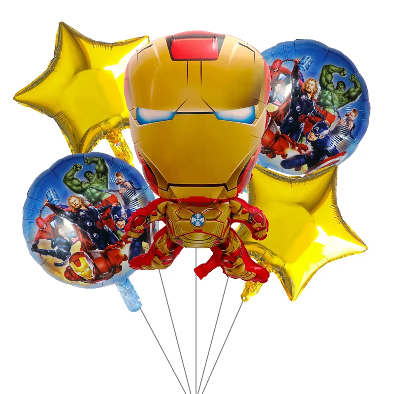 Globos Cumpleaños 5 Años Temática Araña - 15 Piezas Para Fiestas Infantiles