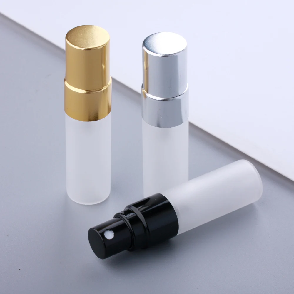 MUB Mini 2ml 3ml 5ml 1ml Frosted Glass Spray Vial Travel Pocket Sized Sample Perfume Glass Tube