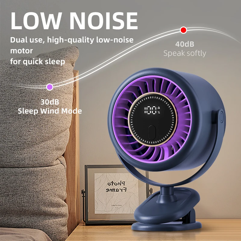 Household Mini Clip Fan, Portable, Battery, Clip-On Fan - detail 14
