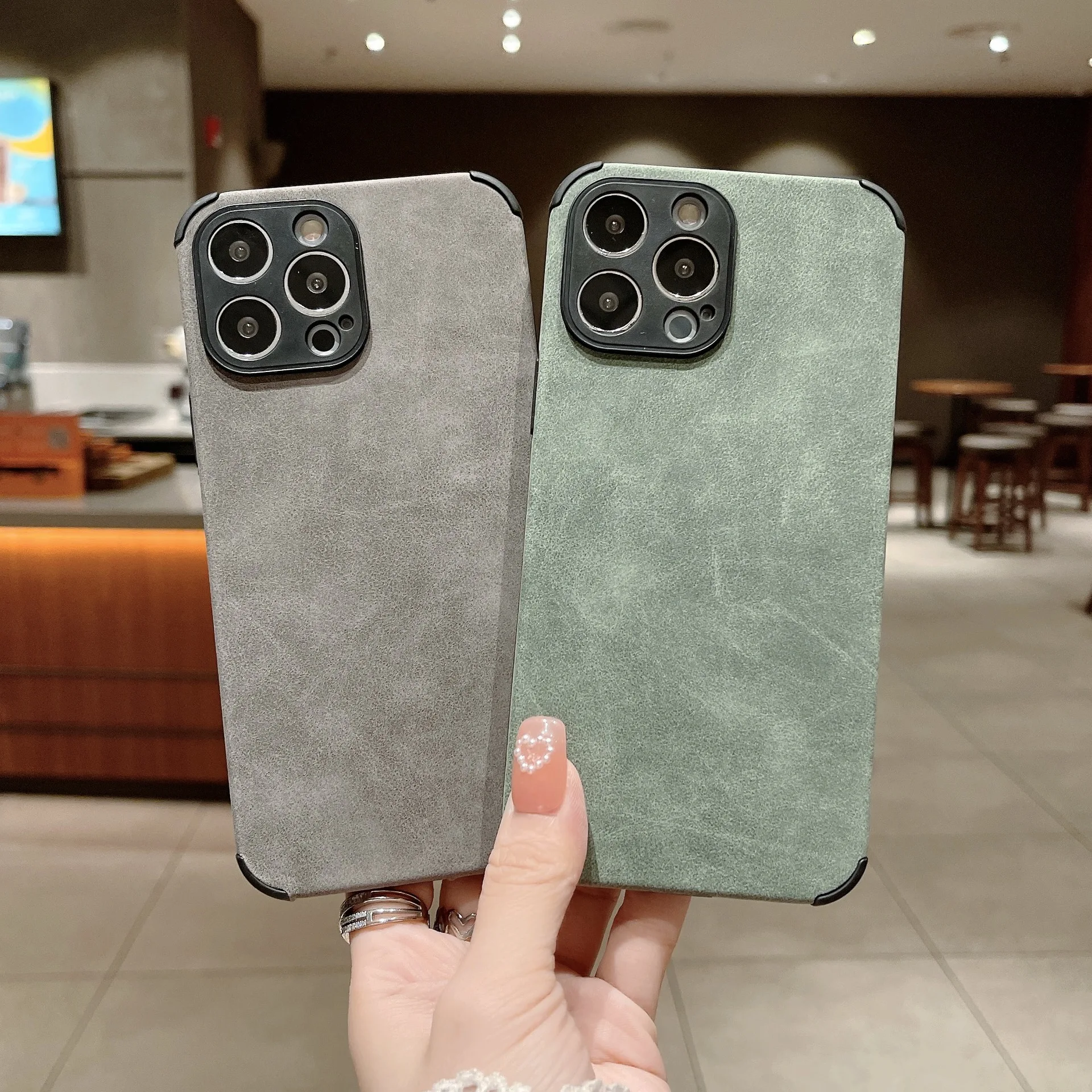 Hot Selling Shockproof Back Cover Leather Phone Cases For Iphone 13 Pro