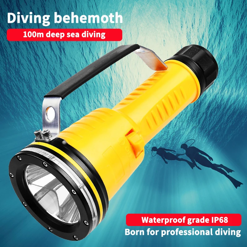 2000 Lumen Powerful Torch Glare Diving Flashlight - IP68 Waterproof 2000 Lumen Powerful Torch Glare Diving Flashlight - IP68 Waterproof