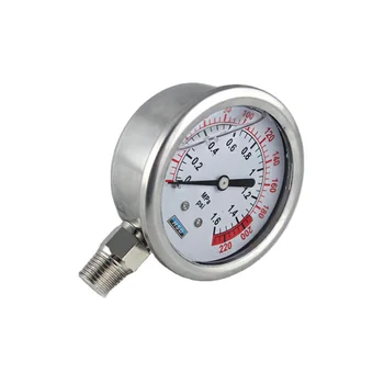 Stainless Case 0-10Mpa Melt Pressure Gauge for Water Purifiers Capsule Filter Type and Water equipment