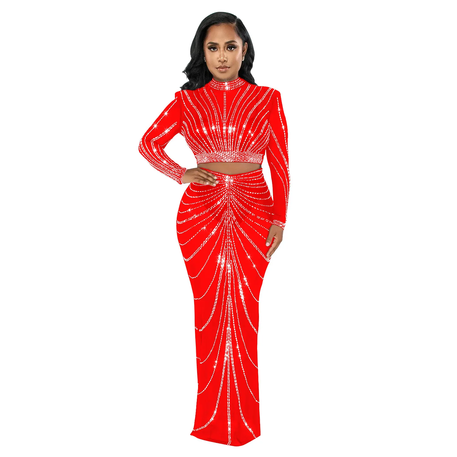 knee length dresses for ladies Custom Black Velour and Navy Mesh Connected Two Piece