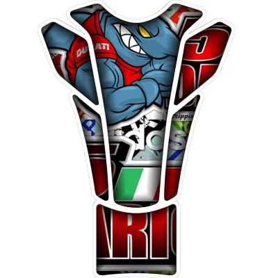 New Motorcycle Tank Protection Pad Tank Styling Universal Sticker Refit Custom Creativity Racer Eagle Shark Cartoon Decal