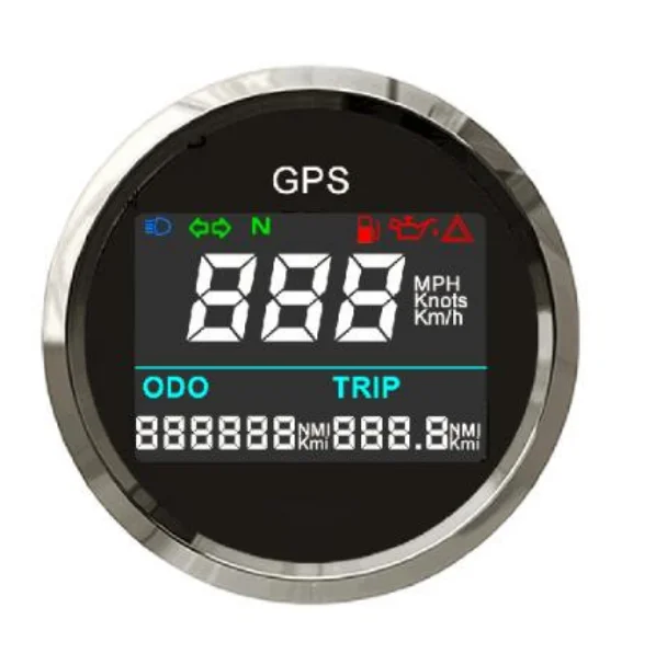 VIT TLG52N-E 52mm Digital LCD GPS Speedometer Speed Gauge Odometer Meter