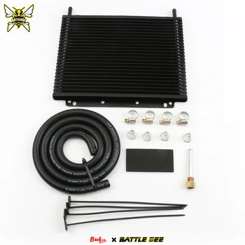 BATTLEBEE New Universal 25 Row Automatic Stacked Plate Radiator Kit Transmission Oil Cooler for Automatic Cooling Systems