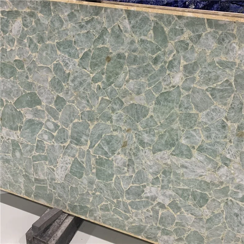 product luxury agate stone light green semiprecious stone slabs for background wall green gemstone tiles wholesale-5