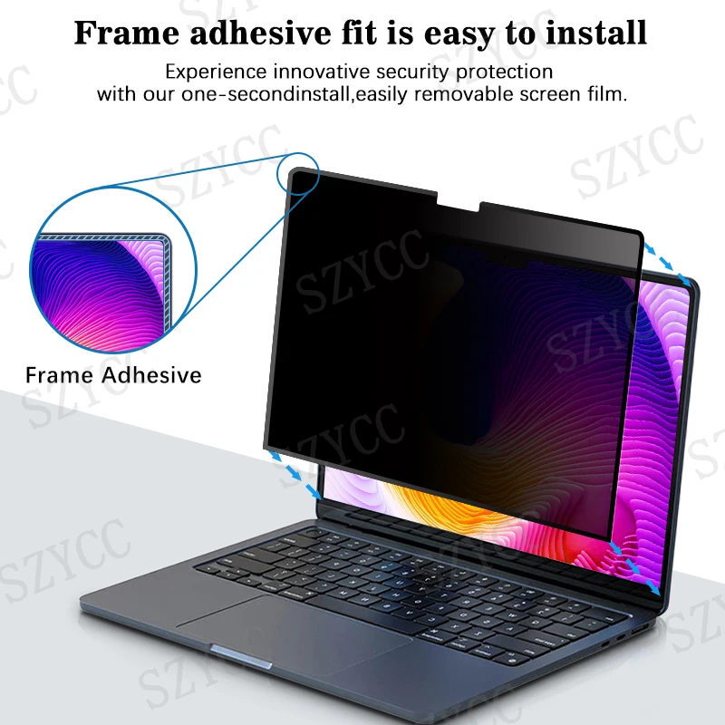 4-сторонний фильтр для защиты от подглядывания матовая антисиняя световая пленка 360 градусов защита экрана Macbook Pro 16