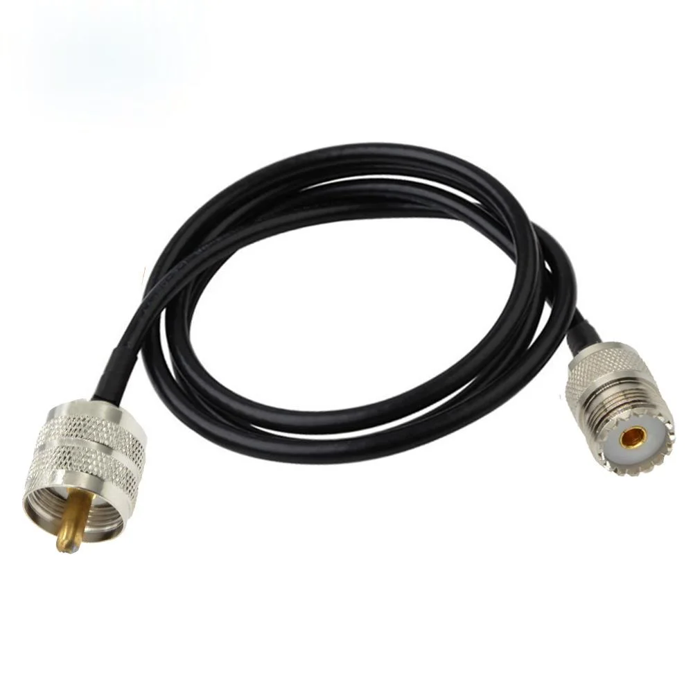 Cabo Coaxial Anina RG58 3.5m - Conector PL259 Macho-Macho, Baixa Perda, Para Rádio CB E Amador