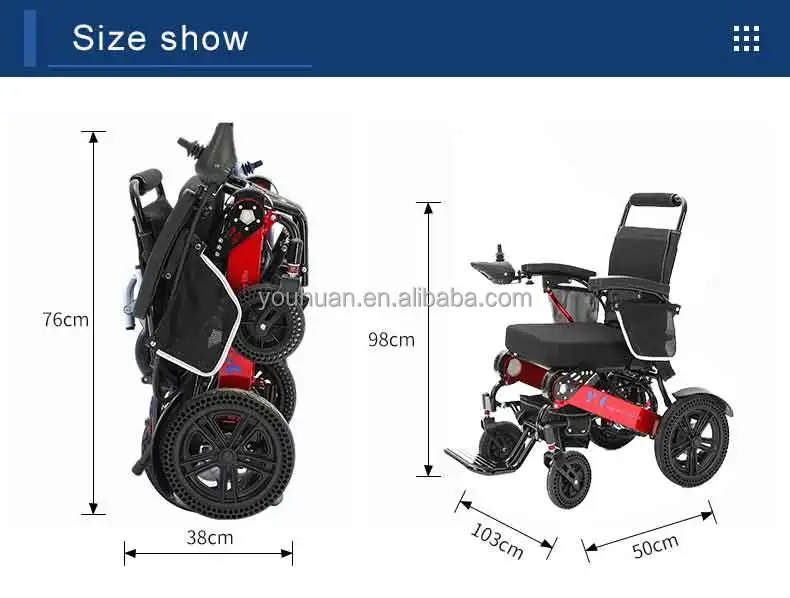 Factory Ce Iso Electric Wheelchair Tyres Electric Folding Wheelchair