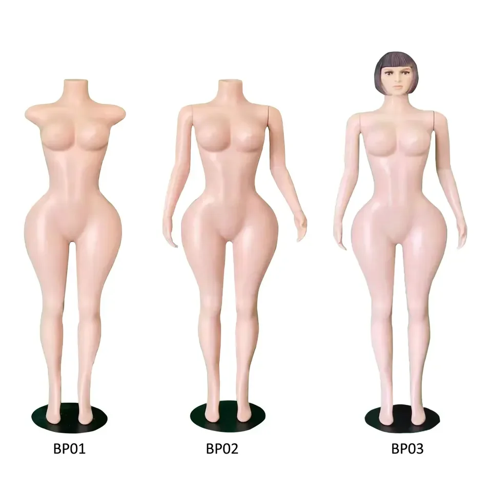 Cheap Human Body Model  Plus Size Brazilian Female Model Curvy Figure Headless Big Breasts Big Butt