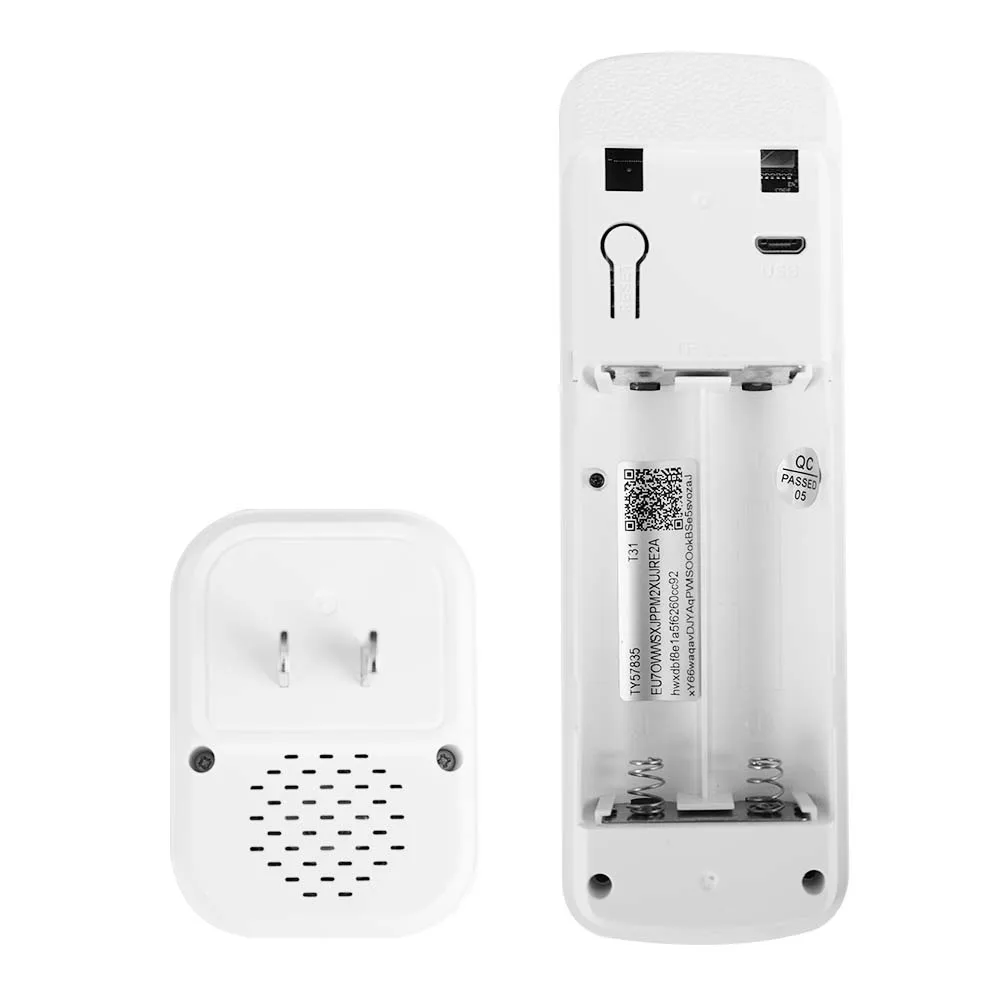 Умный дверной звонок с камерой видеозвонок Wi-Fi беспроводной питанием от переменного тока и