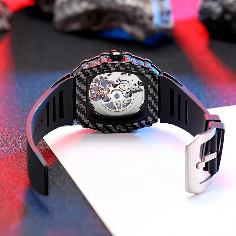Dulunwe 6067 Men's Tourbillon Skeleton Watch