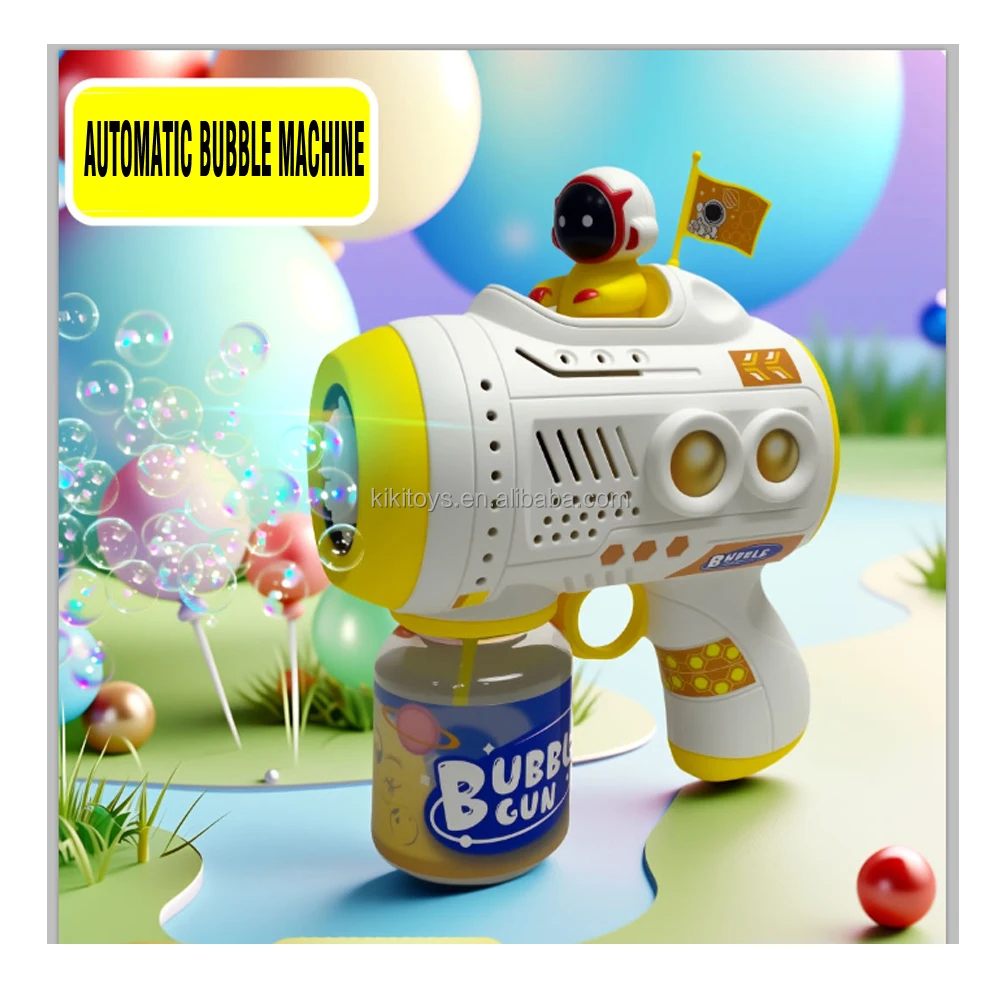 KK Unisex 8-Hole Automatic Bubble Gun Soap Luxury Blue Summer Outdoor Toy Electric Kid's Bubble Maker Hot Sale Wholesale