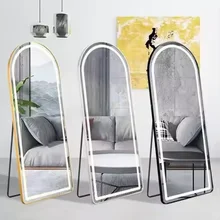 Factory Wholesale Custom New Style Anti-explosion LED Mirror Anti-fog Long Mirror With Time Temperature on Sale