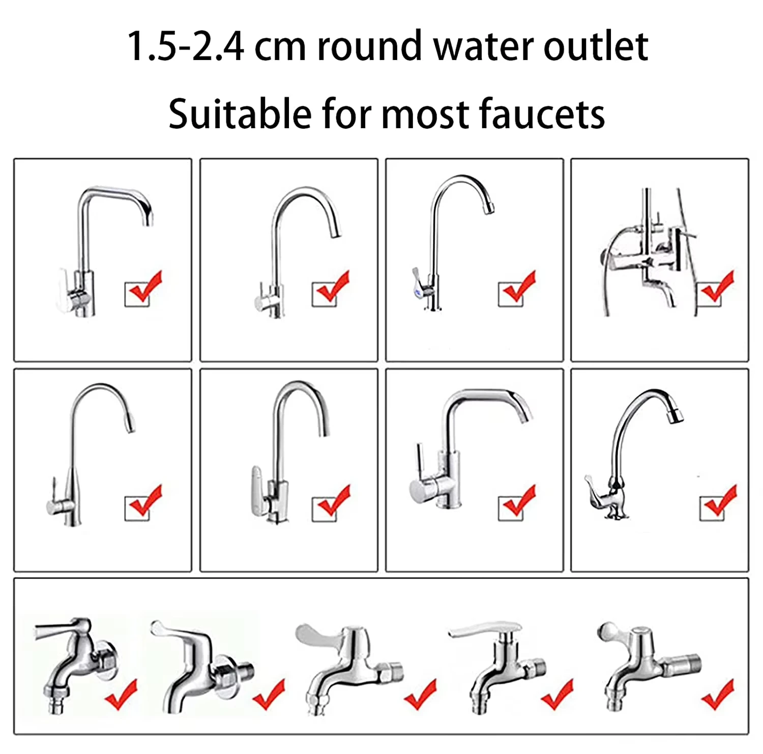 360° Purifier Kitchen Tap Filtration Activated Carbon Removes Chlorine Fluoride Heavy Metals Hard Water for Home Kitchen