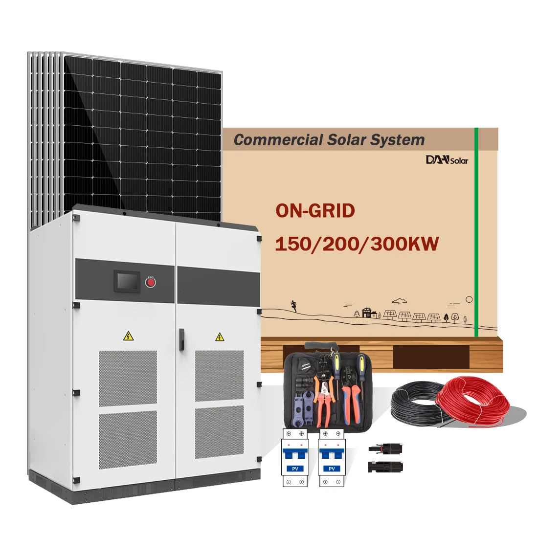 100kw 200kw solar power plant system 150kw on grid solar storage energy for industry