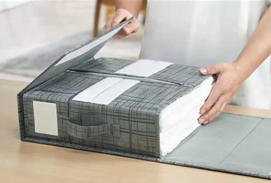 Storage Bins For Bed Sheets Duvet Covers Organizer Box Pillowcases