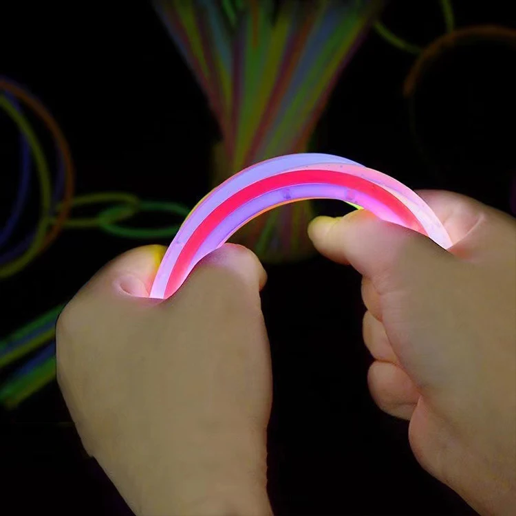 Новинка Детские легкие товары для вечеринки Dj ночной клуб концертный фестиваль праздничное украшение неоновый цвет браслет рукоделия ожерелье светящиеся игрушки