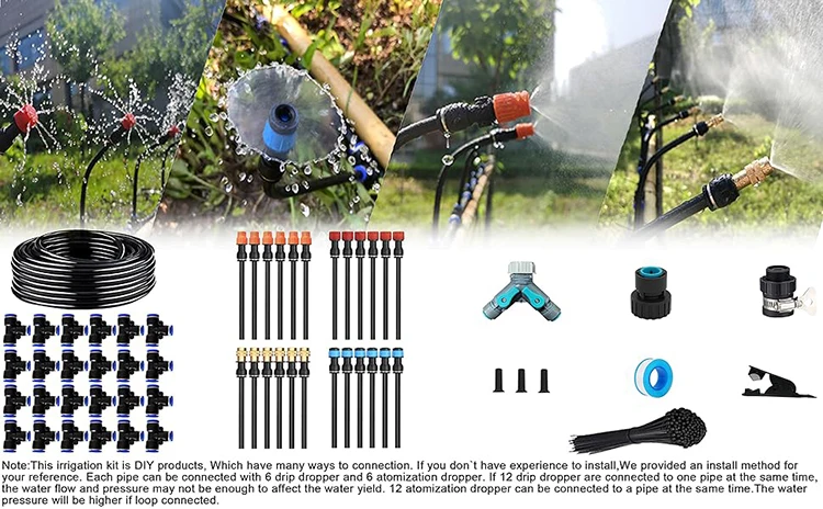 Watering Timer 30M Drip Irrigation Kit With Quick Connectors ...