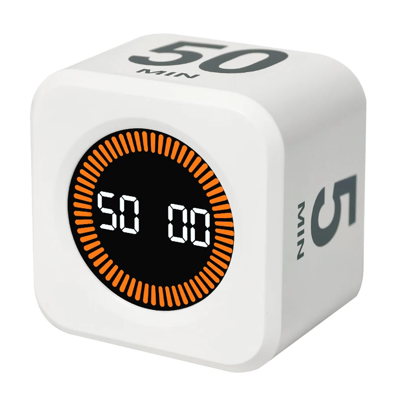 Google Smart Pomodoro Cube Timer Productivity Study Visual Timer for Kids Digital Kitchen Flip Timer