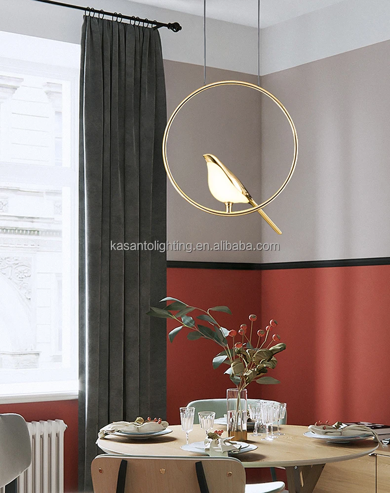 Kasanto Lighting Original Nomi Bird Pendant Lamp Modern Small Size Fancy Magpie Decorative Chandelier & Pendant Lights