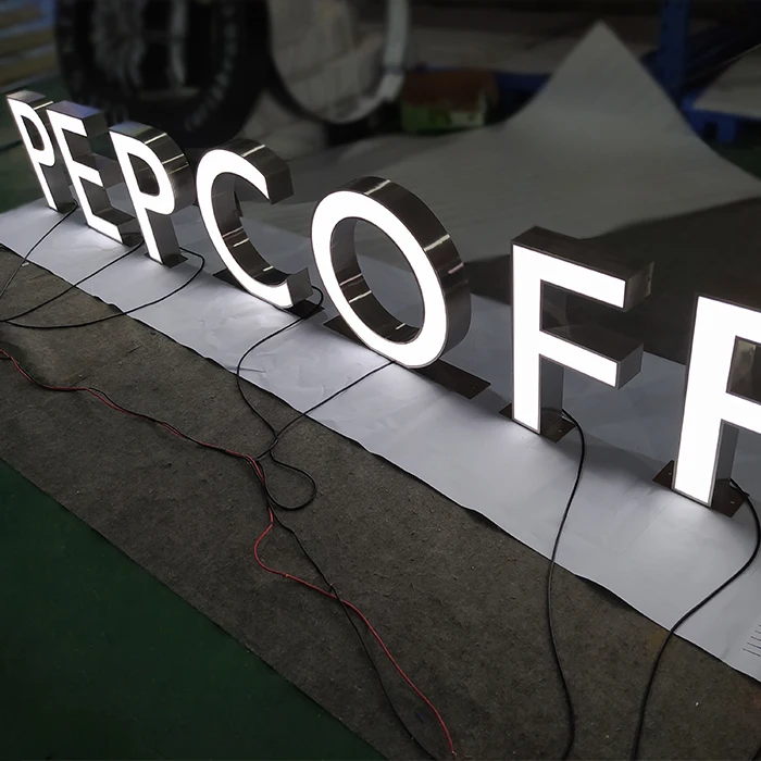 Наружный светодиодный электронный знак из нержавеющей стали 3D