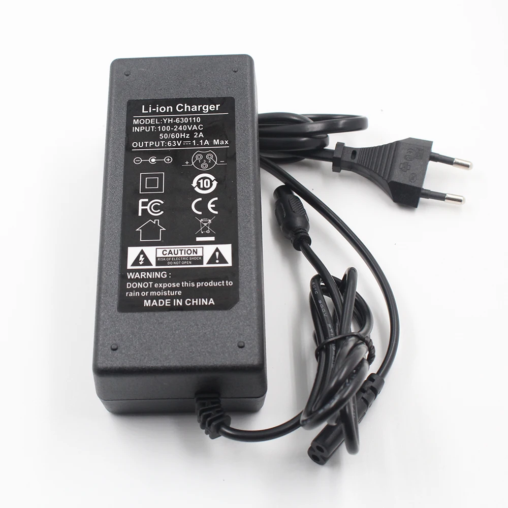 63V 1A Lithium Ion Chargeur de batterie 63v1a 18650 Lithium